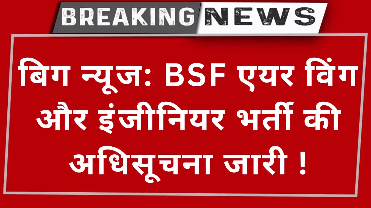 BSF Air Wing Bharti 2024
